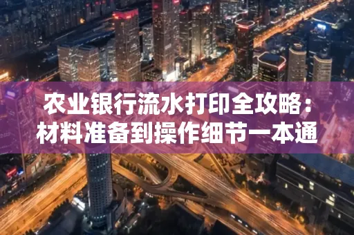 农业银行流水打印全攻略：材料准备到操作细节一本通