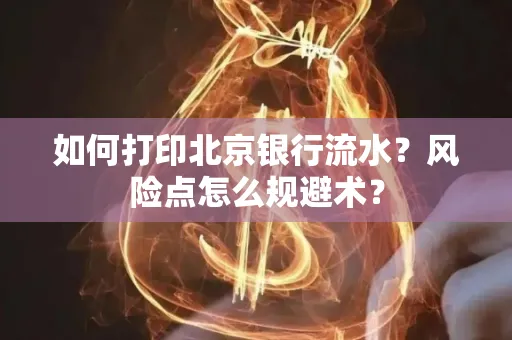 如何打印北京银行流水？风险点怎么规避术？