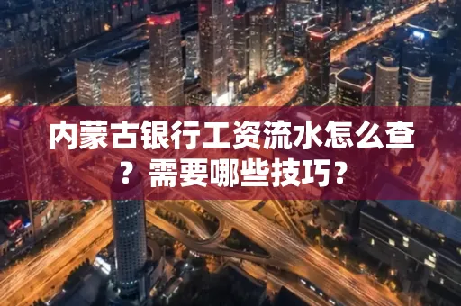 内蒙古银行工资流水怎么查？需要哪些技巧？